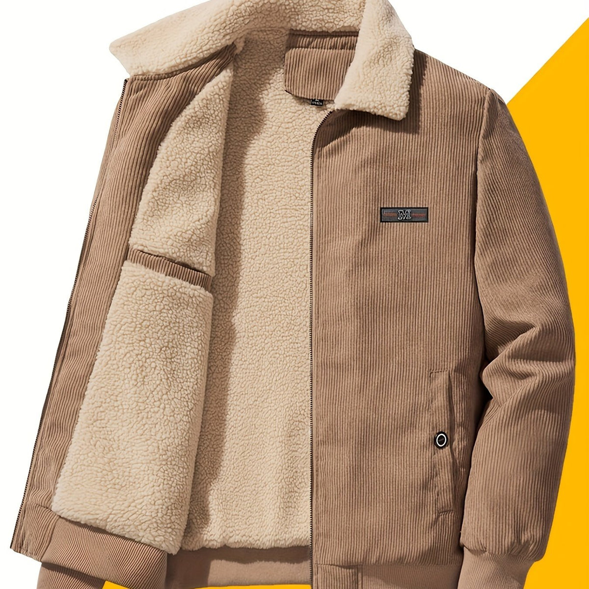 Padded Workwear Jacket with Plush Lining