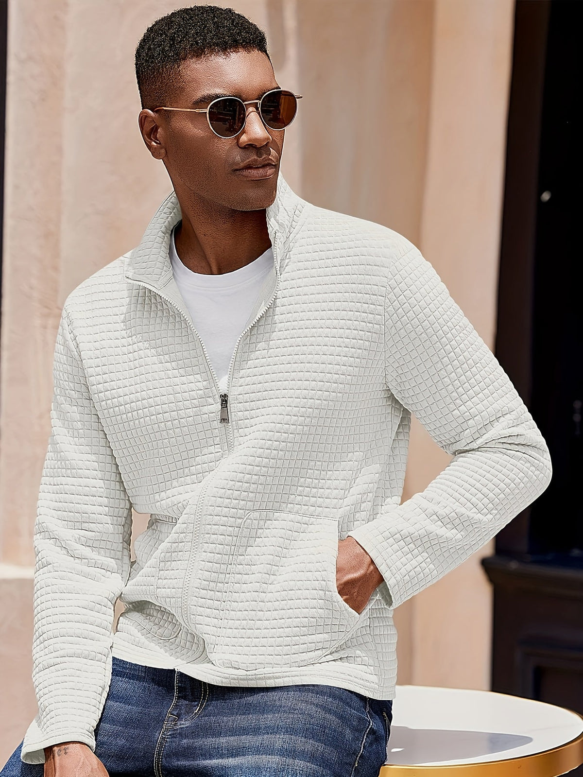 Textured Zip-Up Jacket
