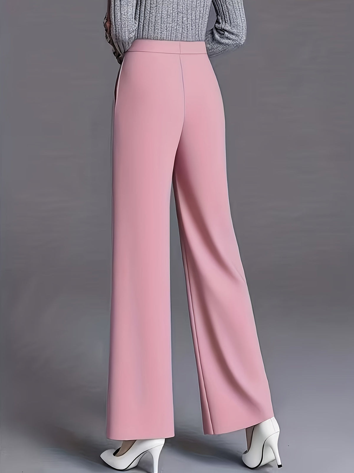 High-Waisted Wide-Leg Trousers