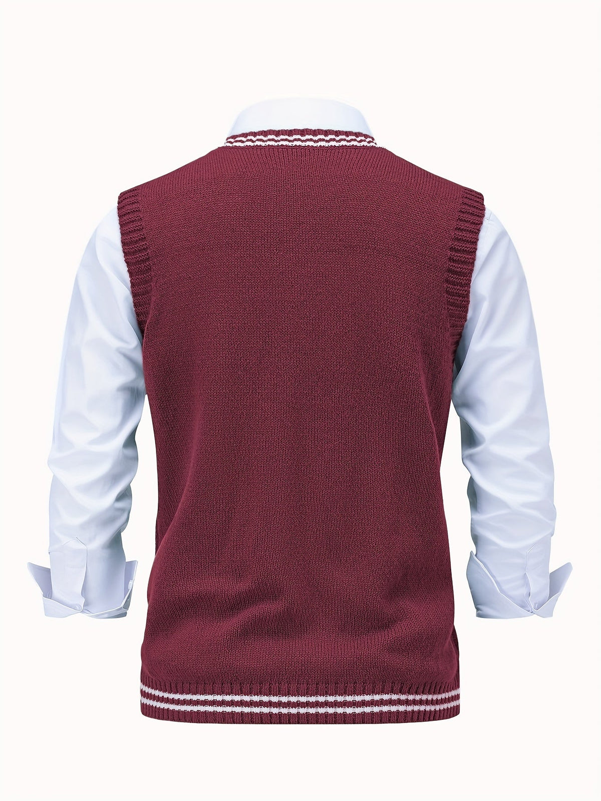 Cable-Knit V-Neck Sweater Vest