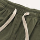 Relaxed Straight-Leg Ribbed Trousers