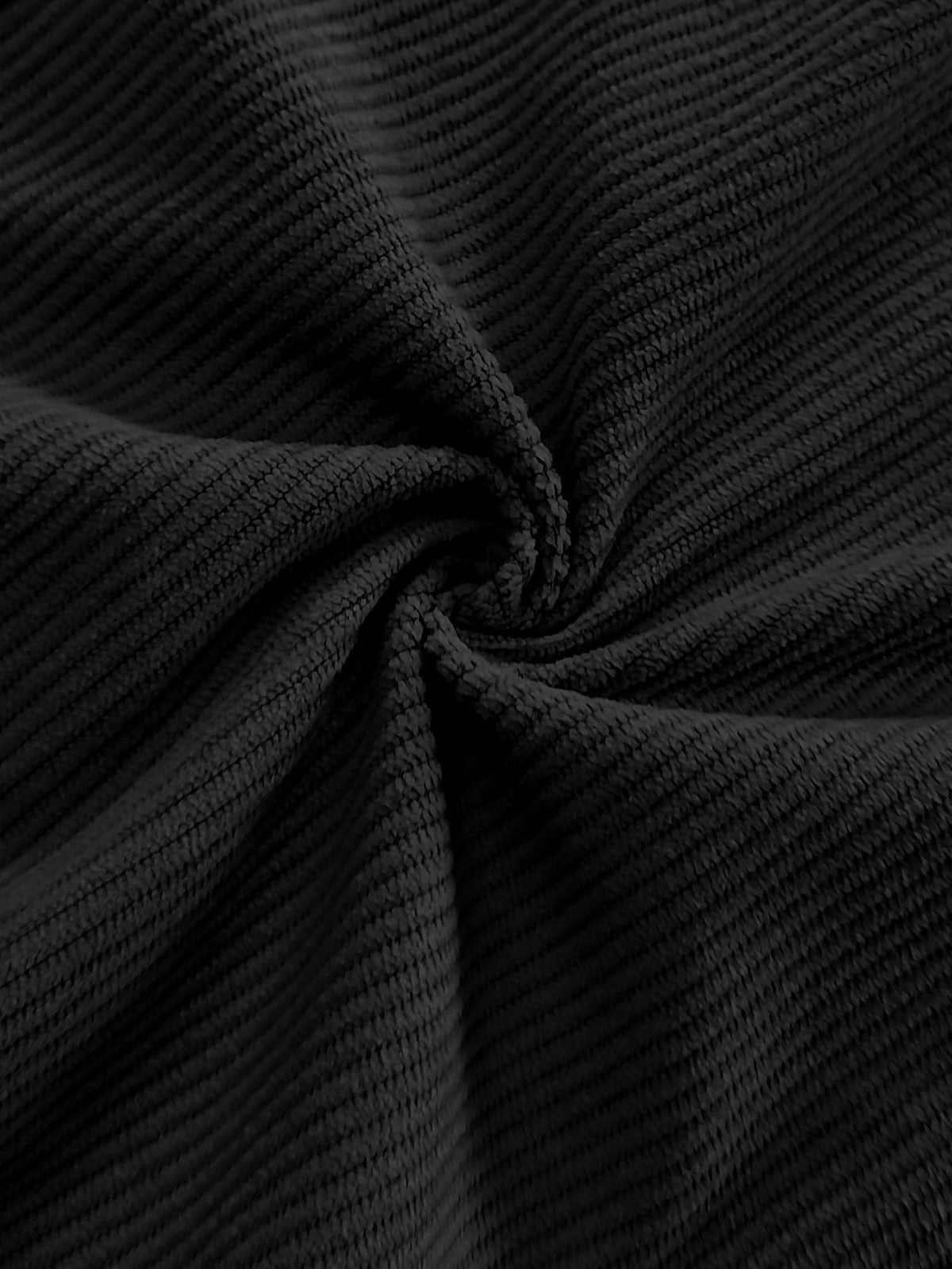 Relaxed Straight-Leg Ribbed Trousers
