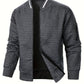 Textured Zip-Up Bomber Jacket