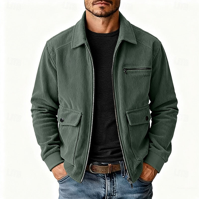 Ribbed Lapel Jacket
