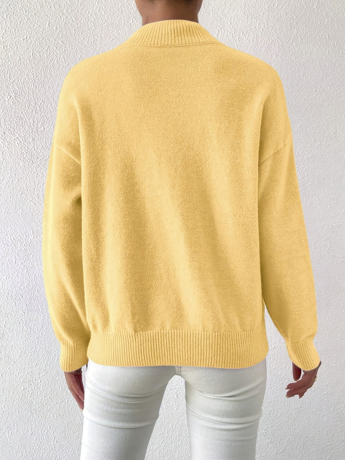 Mock Neck Relaxed Fit Sweater