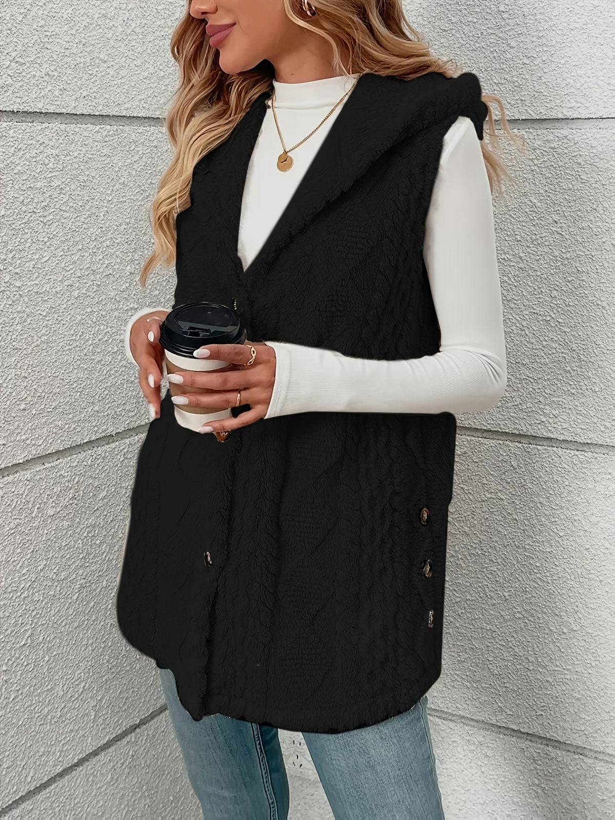 Hooded Sleeveless Vest