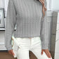 Cable-Knit Round Neck Sweater