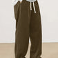Relaxed Straight-Leg Ribbed Trousers