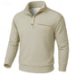 Textured Half-Button Pullover
