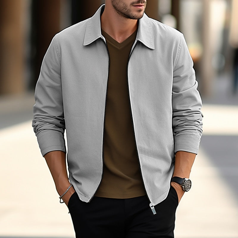 Lightweight Textured Overshirt