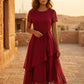 Kozumi - A-Line Layered Chiffon Midi Dress
