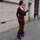Kivrin - Elegant Maxi Dress Satin U-Neck