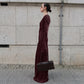 Kivrin - Elegant Maxi Dress Satin U-Neck