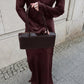 Kivrin - Elegant Maxi Dress Satin U-Neck