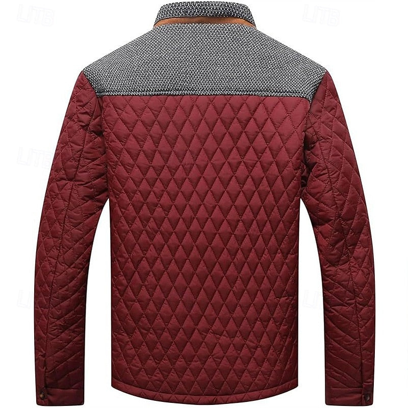 Quilted Stand-Collar Jacket