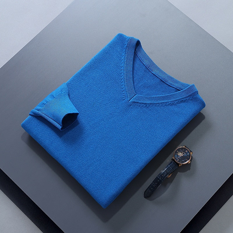 Refined V-Neck Knit Sweater