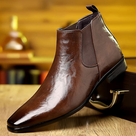 Polished Ankle Chelsea Boots