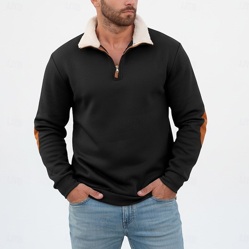 Standing Collar Half-Zip Pullover