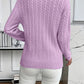 Cable-Knit Round Neck Sweater
