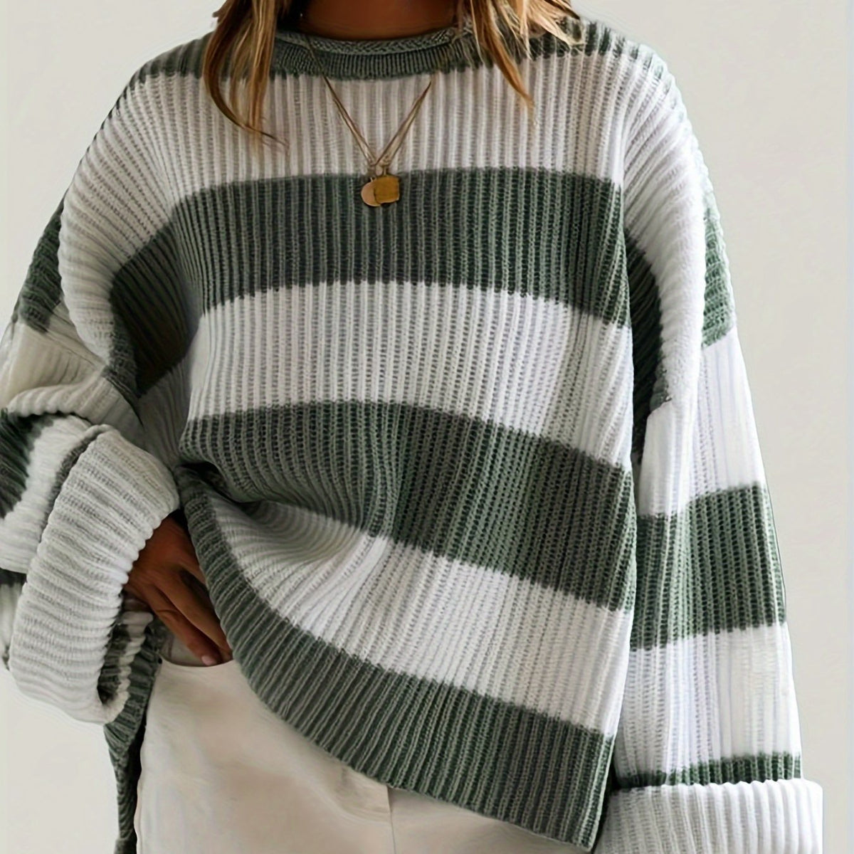 Relaxed Colourblock Knit Sweater