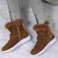 Plush-Trimmed Winter Ankle Boots