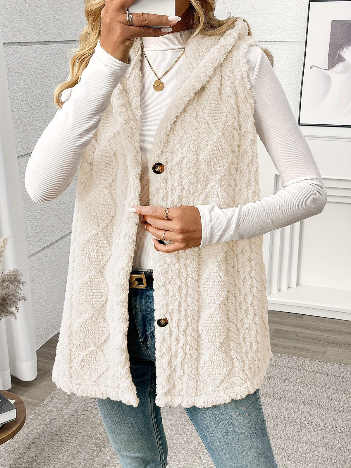 Hooded Sleeveless Vest