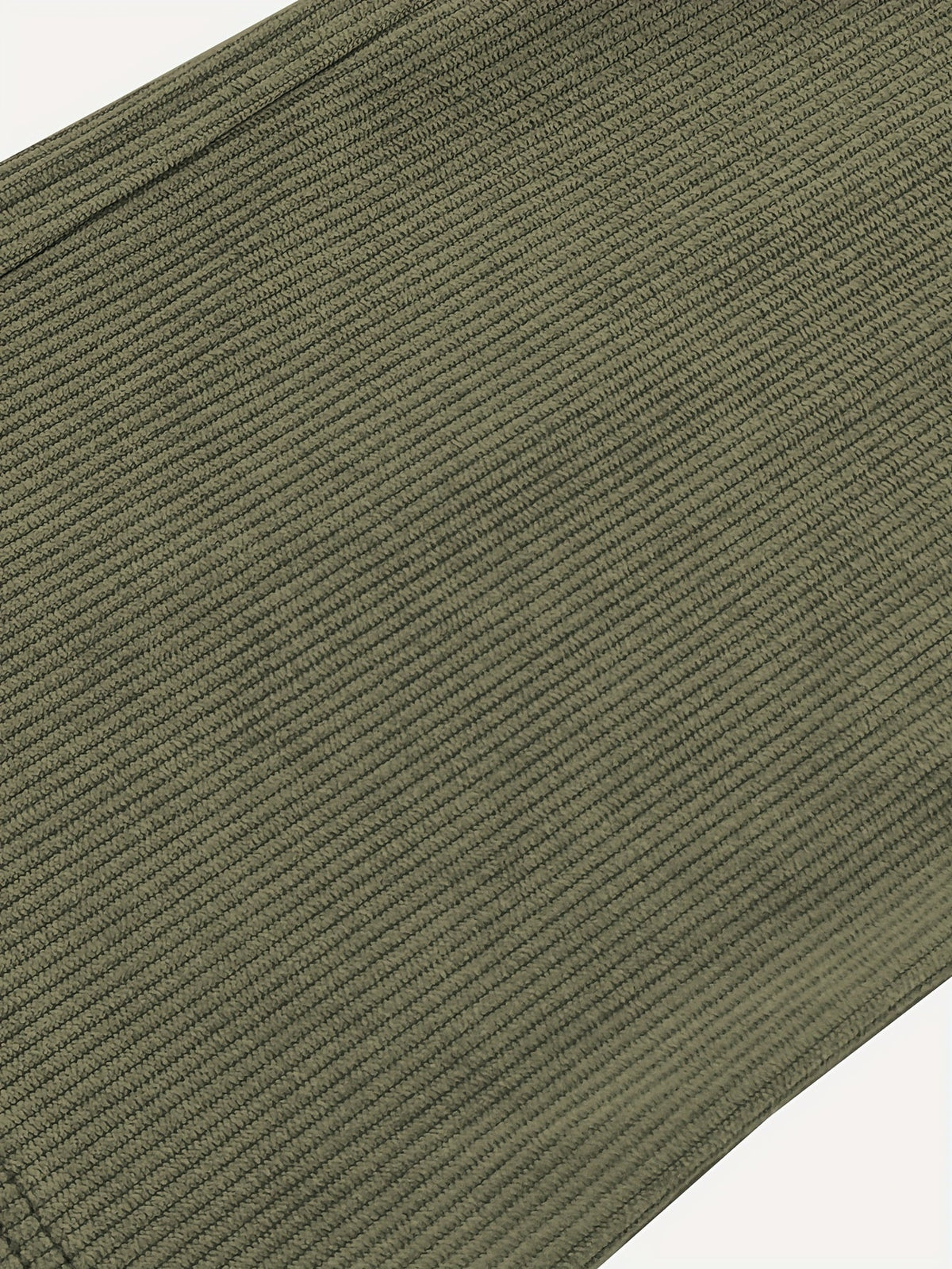 Relaxed Straight-Leg Ribbed Trousers