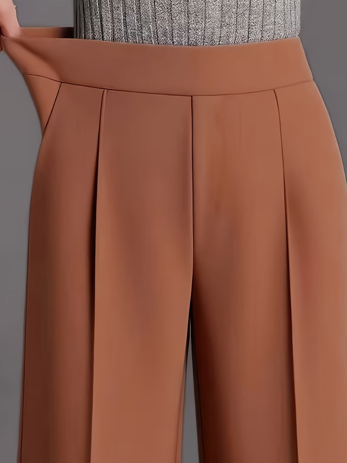 High-Waisted Wide-Leg Trousers