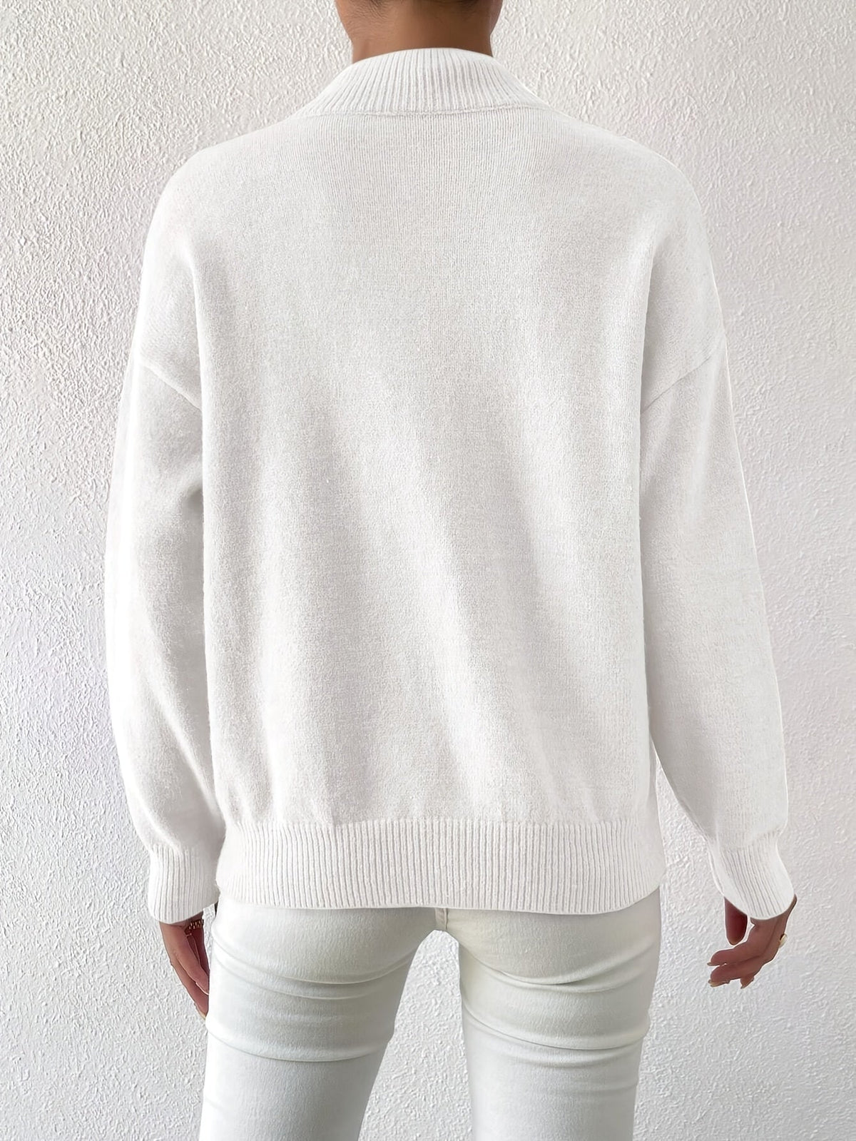 Mock Neck Relaxed Fit Sweater