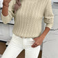 Cable-Knit Round Neck Sweater