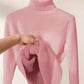 High-Neck Lined Sweater