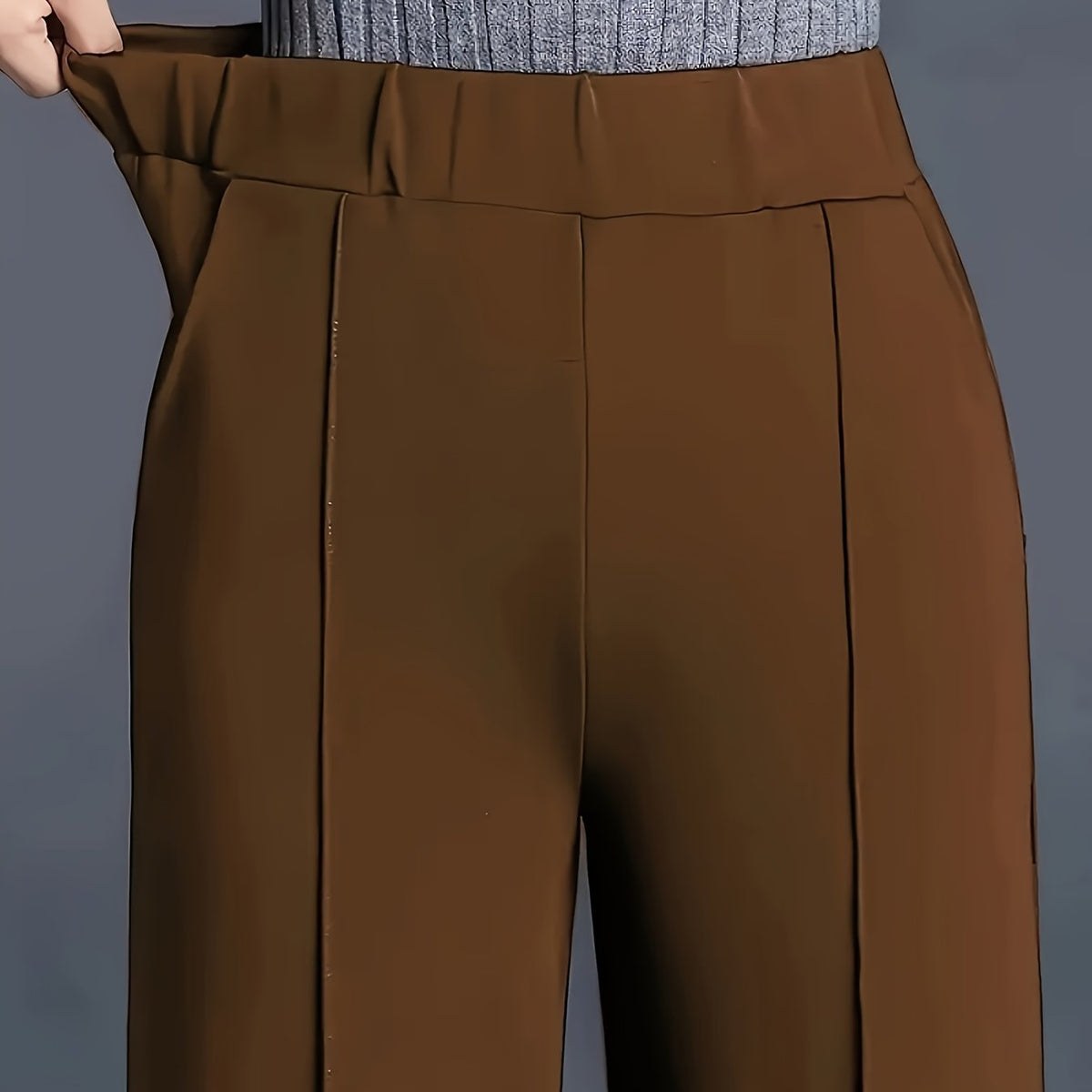 High-Waisted Wide-Leg Trousers