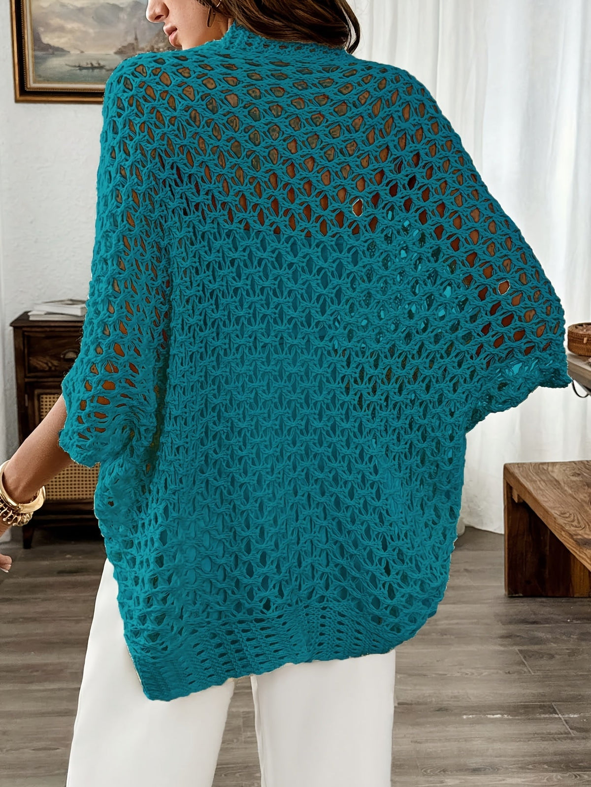 Open-Front Batwing Cardigan