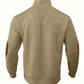 Stand Collar Button Henley Sweater
