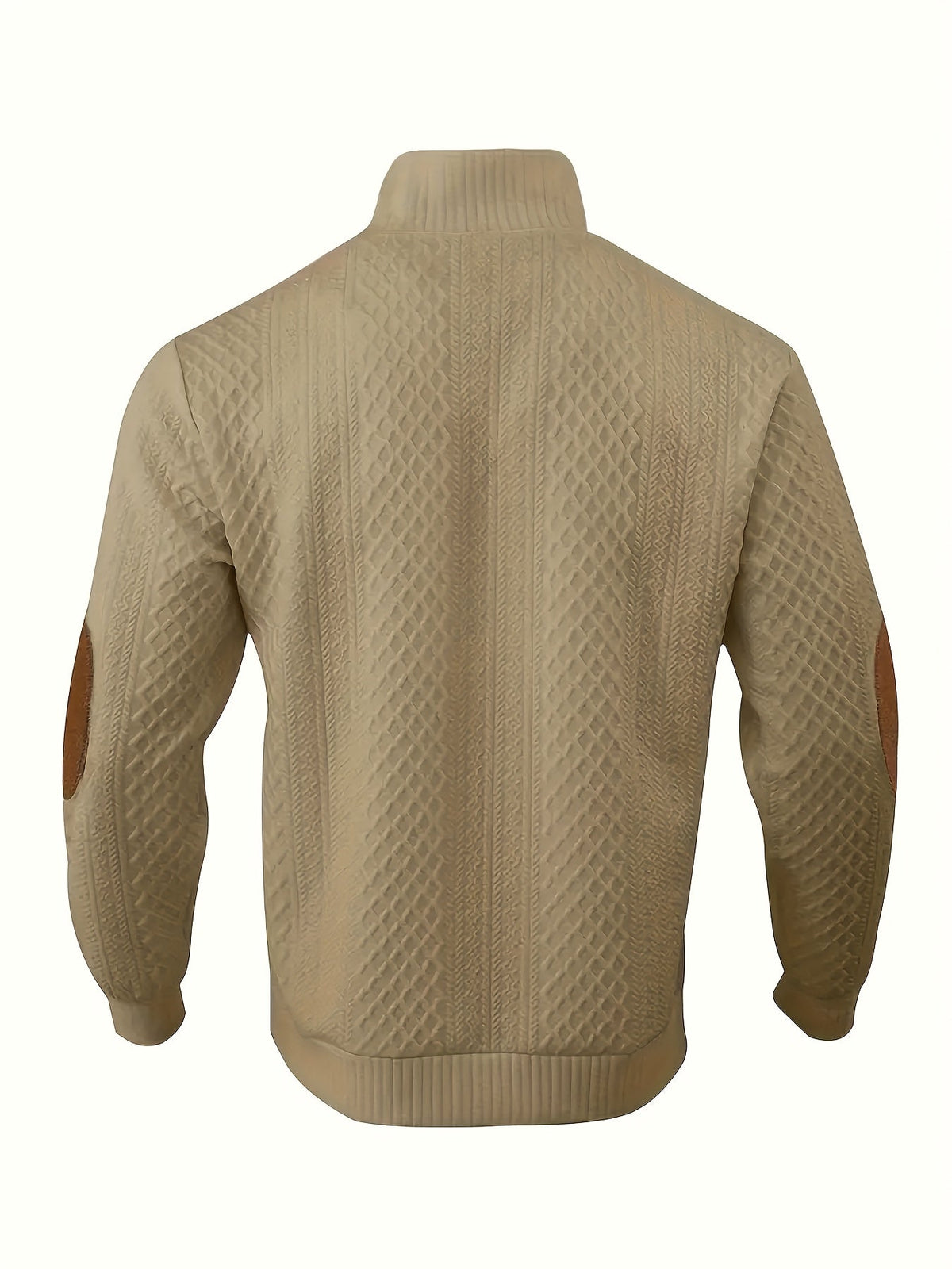 Stand Collar Button Henley Sweater