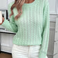 Cable-Knit Round Neck Sweater