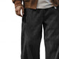 Relaxed Ribbed Wide-Leg Pants