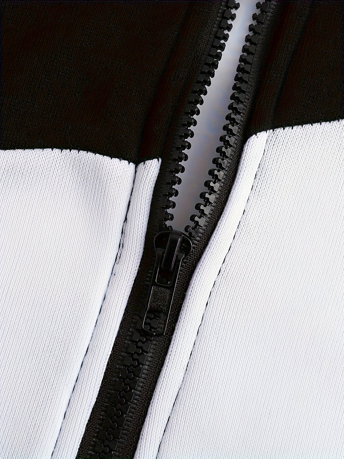 Color Block Zip-Up Hooded Jacket