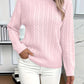 Cable-Knit Round Neck Sweater