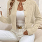 Textured Button-Front Cardigan