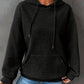 Textured Waffle Knit Hoodie