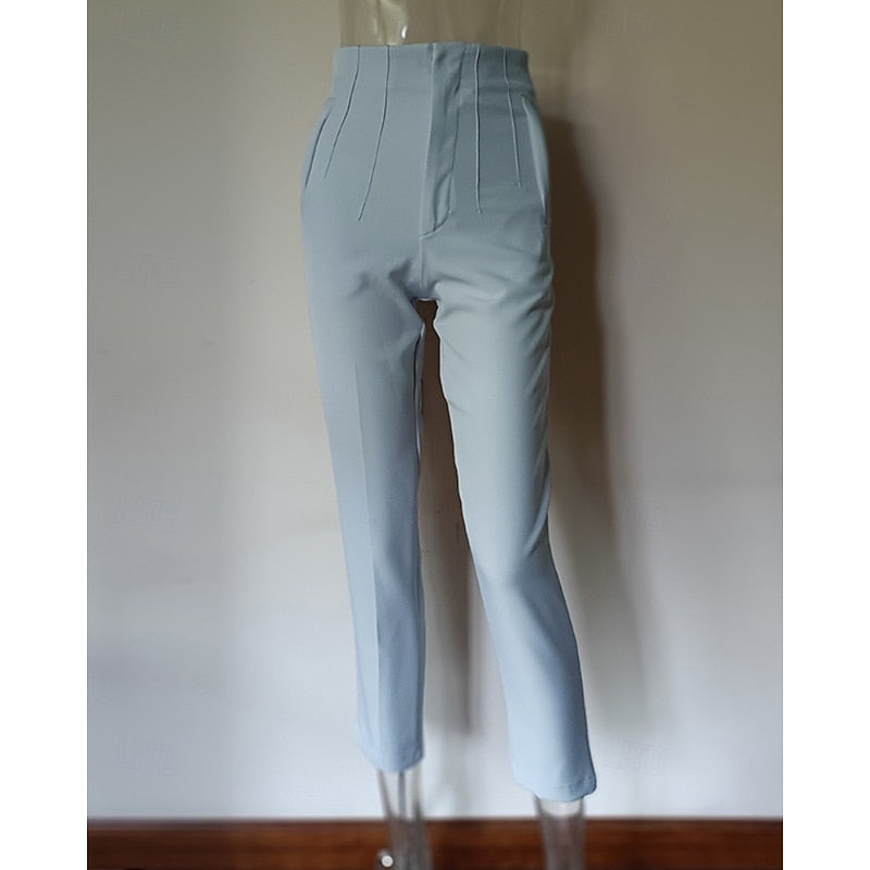 High-Waisted Tailored Trousers