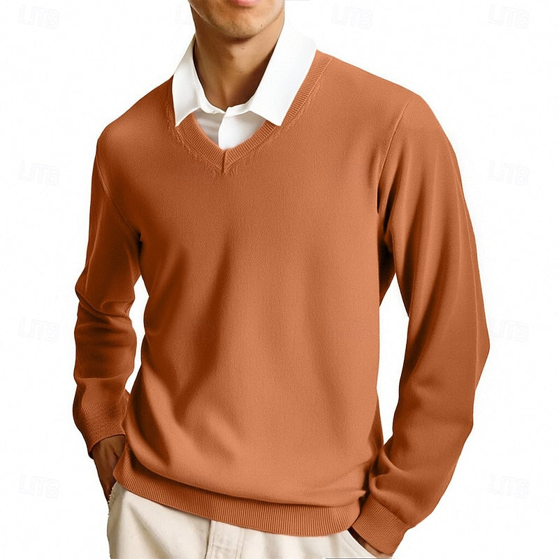 Classic V-Neck Knit Sweater