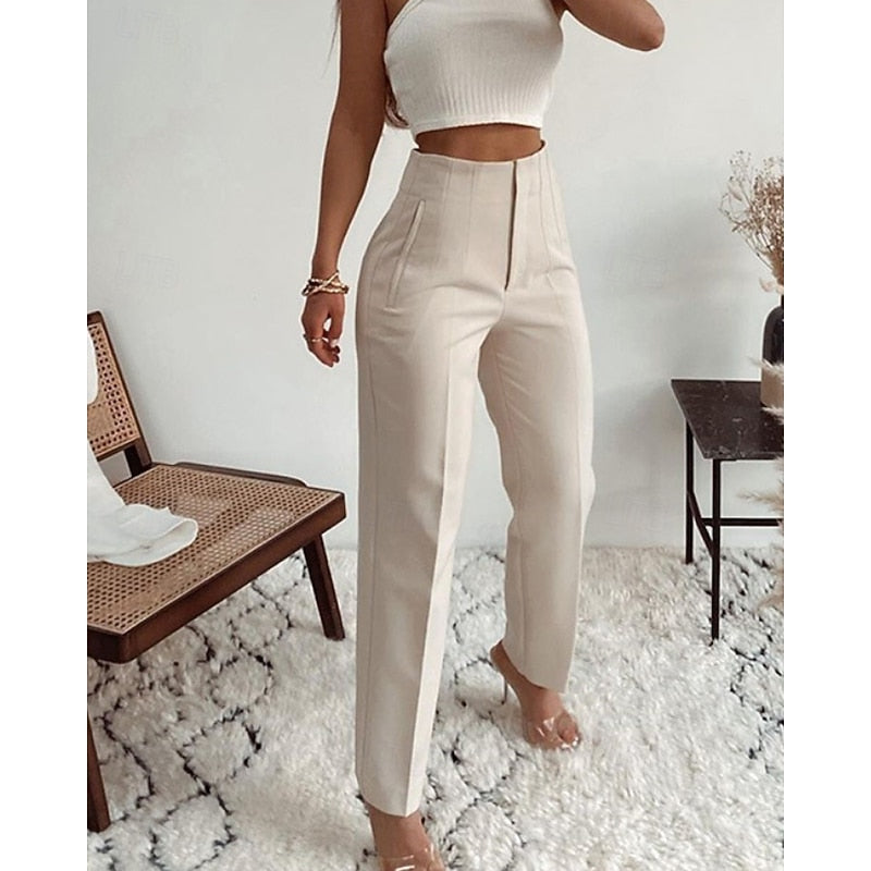 High-Waisted Tailored Trousers