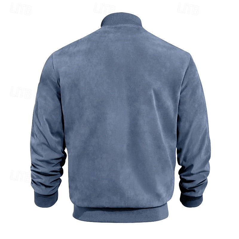 Stand-Collar Zip Jacket