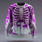 Skeleton Print Crew Neck Sweatshirt