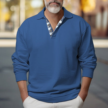 Polo-Collar Sweatshirt