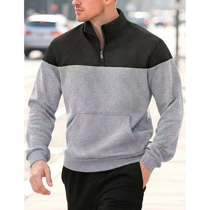 Textured Quarter-Zip Sweatshirt