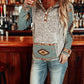 Western-Inspired Hooded Sweatshirt