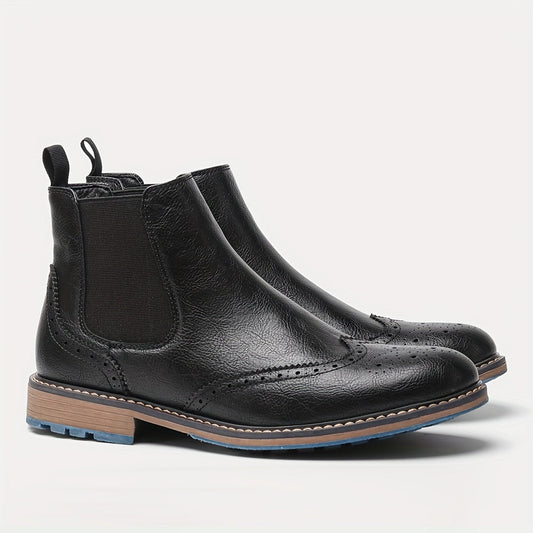 Refined Brogue Chelsea Boots
